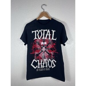 Total Chaos 30 Years of Chaos Graphic T-Shirt Men's Small Black Punk